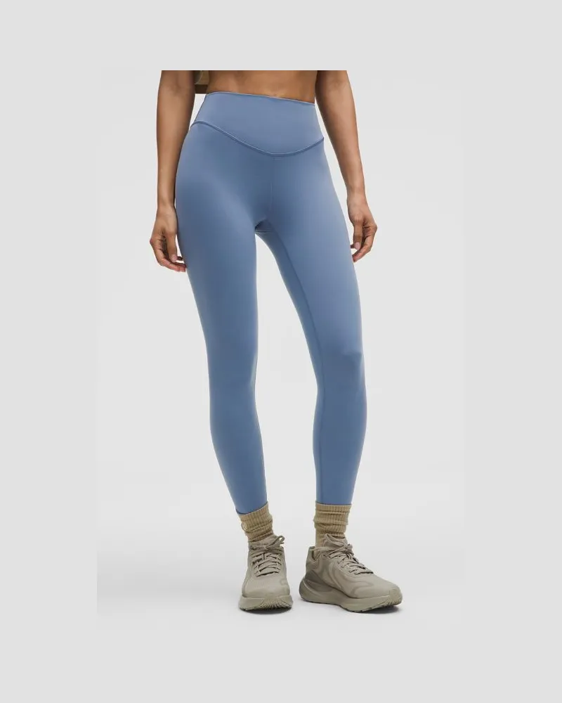 LULULEMON Wunder Under Leggings aus mit hohem Bund für Frauen – 64 cm – Größe in Washed Denim Washed