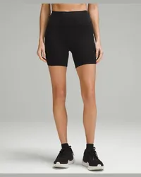 LULULEMON Fast and Free Shorts mit hohem Bund Taschen Schwarz