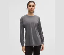 EasySet Langarmshirt im Relaxed Fit Waschung für Frauen – Größe in Dilute Wash Graphite Grey
