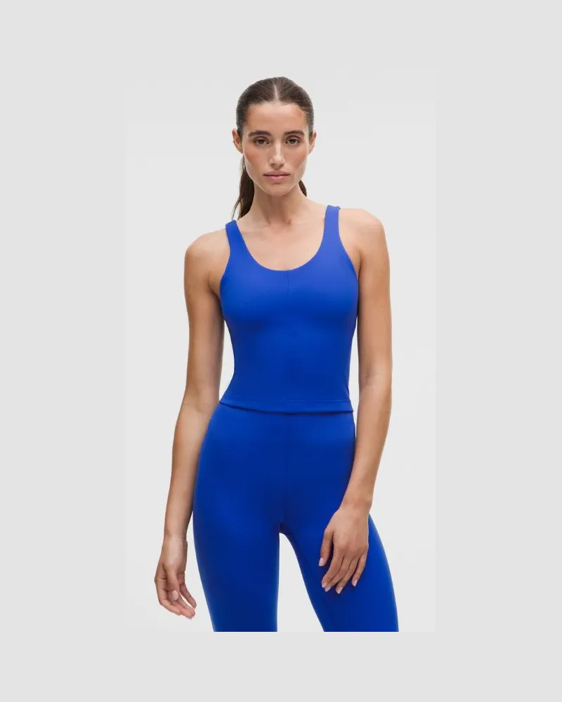LULULEMON Glow Up Tanktop Mittlerer Halt für B/C-Cups für Frauen – Größe in Beach Ball Blue Beach