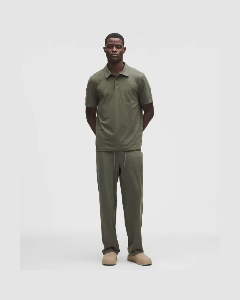 LULULEMON Soft Jersey Hose im Classic Fit Normale Länge für Männer – Größe in Heathered Army Green/Heathered Willow Leaf Heathered