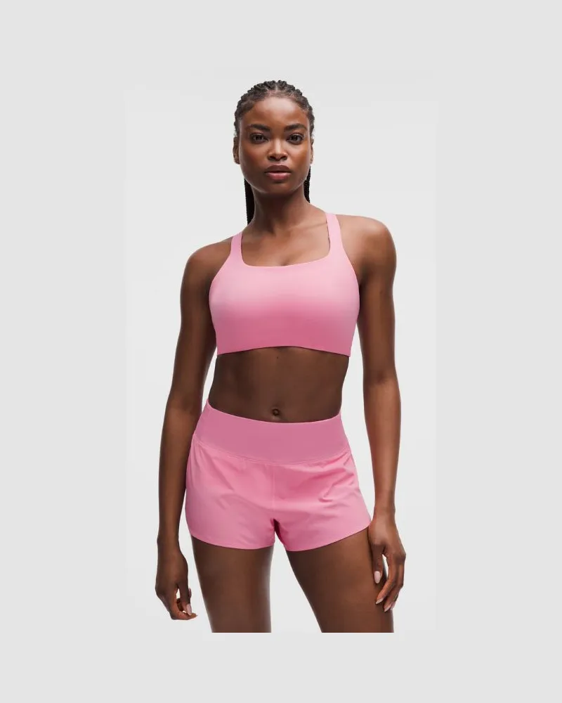 LULULEMON Fitness-BH aus Ultralu mit quadratischem Ausschnitt Mittlerer Halt D/DD-Cups für Frauen – Größe in Candy Cloud Candy