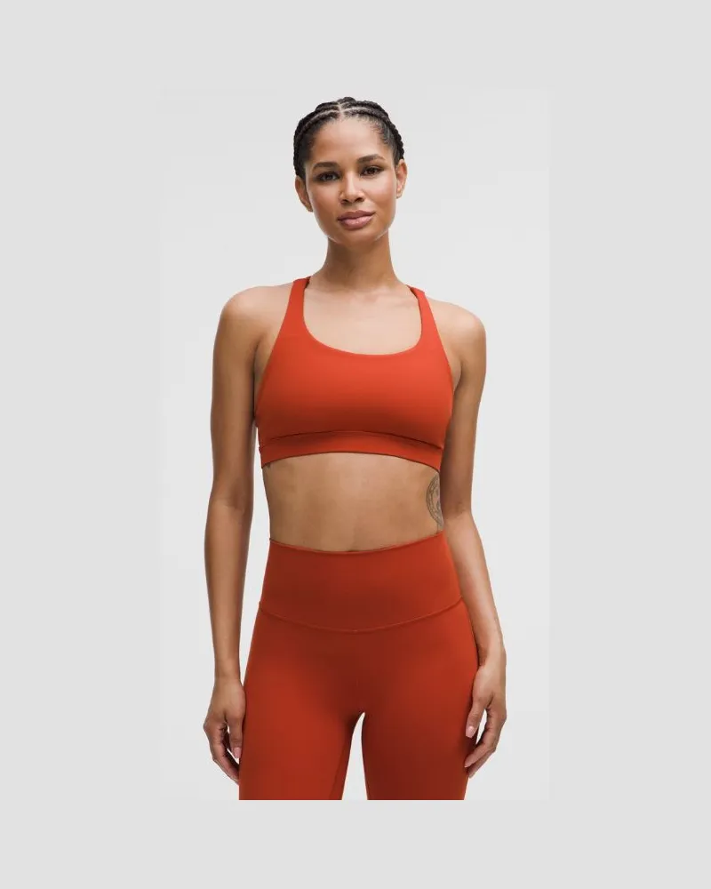 LULULEMON Energy BH Mittlerer Halt B–D-Cups für Frauen – Orange – Größe Autumn