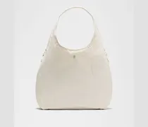 Lässige Slouchy-Schultertasche Größe in Light Ivory