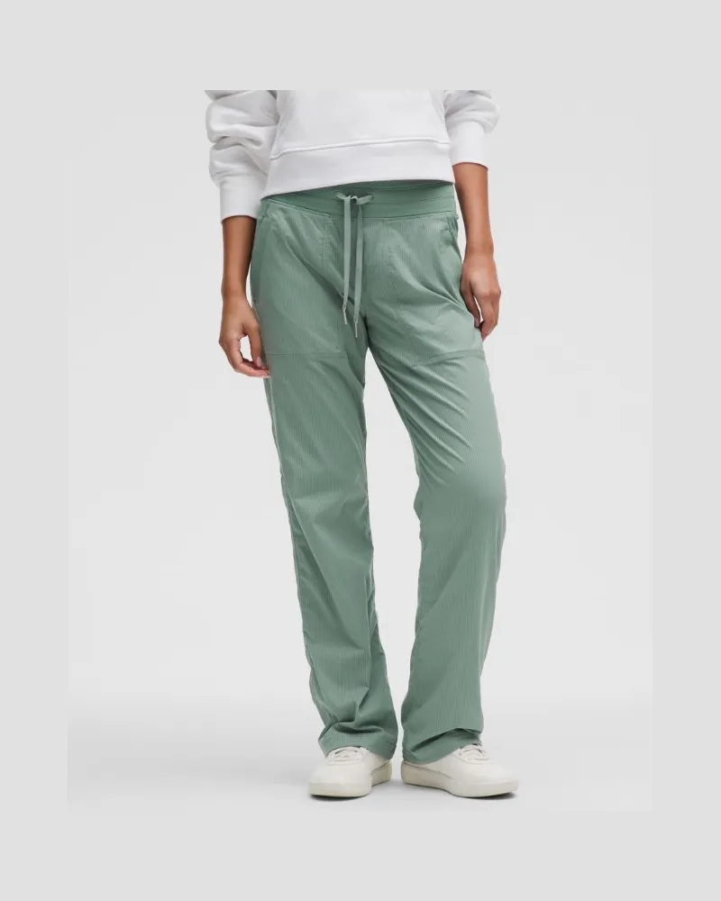 LULULEMON Dance Studio Hose mit mittelhohem Bund Volle Länge für Frauen – Größe in Crater Blue Crater