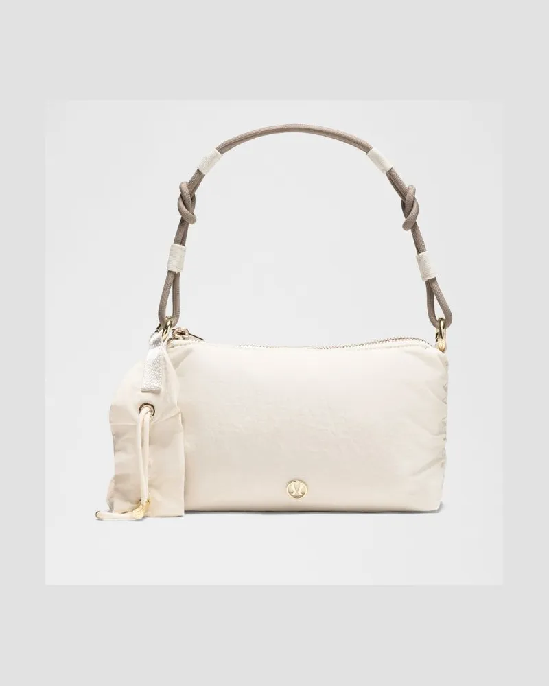 LULULEMON Ruched Shoulder Bag Mini 1.5L in Light Ivory/Warm Ash Grey Light