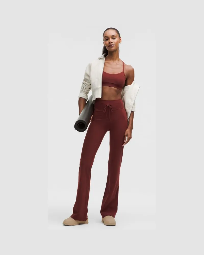LULULEMON Groove Bootcut-Hose mit hohem Bund Normale Länge für Frauen – Größe in Rockwood Rockwood