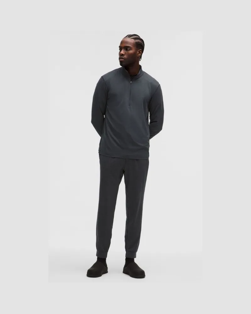 LULULEMON Soft Jersey Jogginghose Normale Länge für Männer – Größe in Heathered Black/Heathered Obsidian Heathered