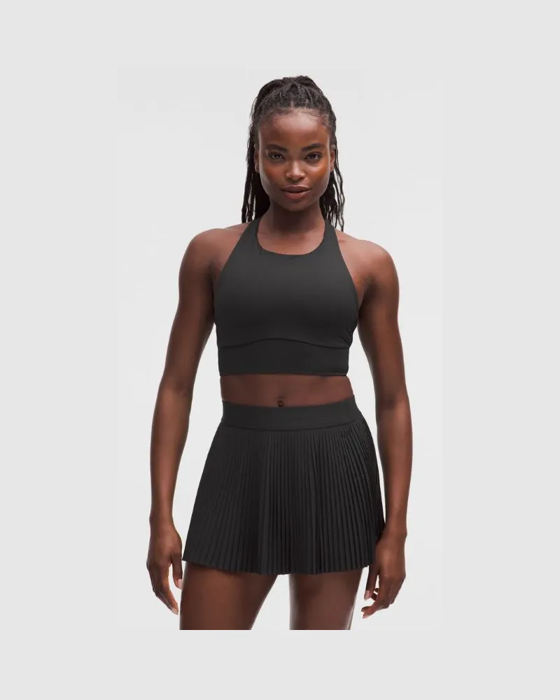 LULULEMON Energy Hochgeschlossener Longline-BH Evolve, Mittlerer Halt für B–D-Cups für Frauen – Größe in Black Black