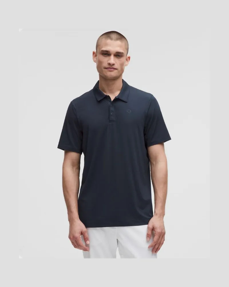 LULULEMON Sport-Poloshirt mit kurzen Ärmeln und Logo e Passform für Männer – Größe in True Navy True