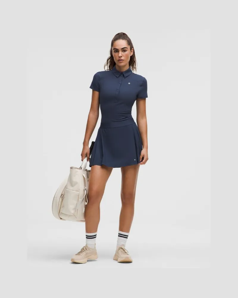 LULULEMON Tennisrock mit hohem Bund und seitlichen Falten Normale Länge für Frauen – Größe in Club Blue Club