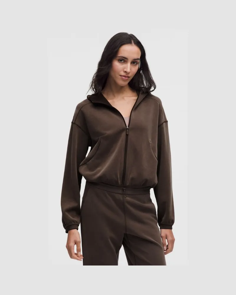 LULULEMON Softstreme Hoodie mit Reißverschluss für Frauen – Größe in Walnut Crunch Walnut