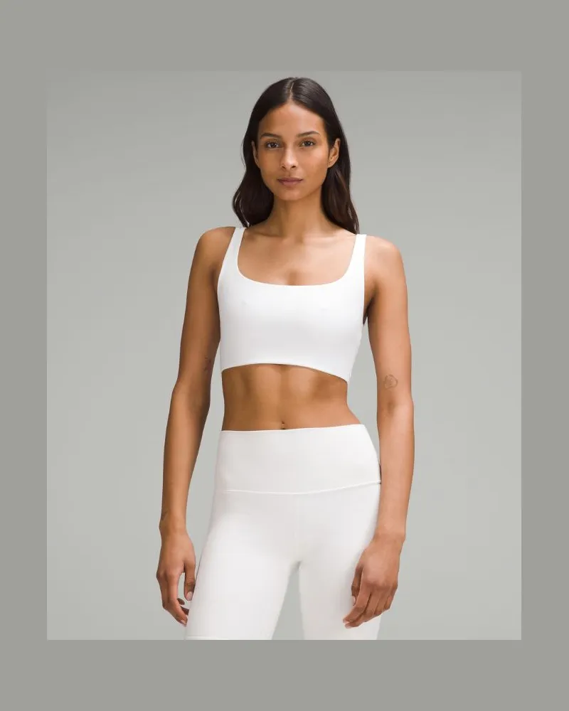 LULULEMON Bend This BH mit quadratischem und U-Ausschnitt Leichter Halt A–C-Cups für Frauen – Größe in White White