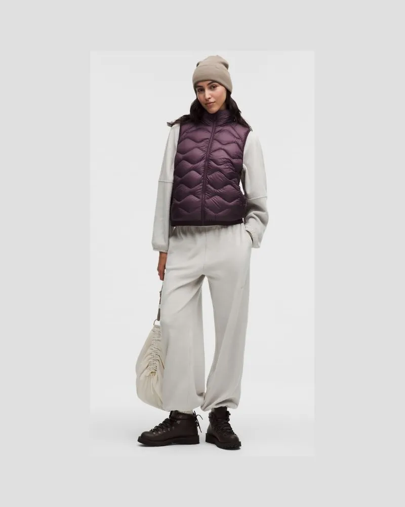 LULULEMON Women's Featherweight 900-Down-Fill Quilted Vest – Größe in Black Plum Black