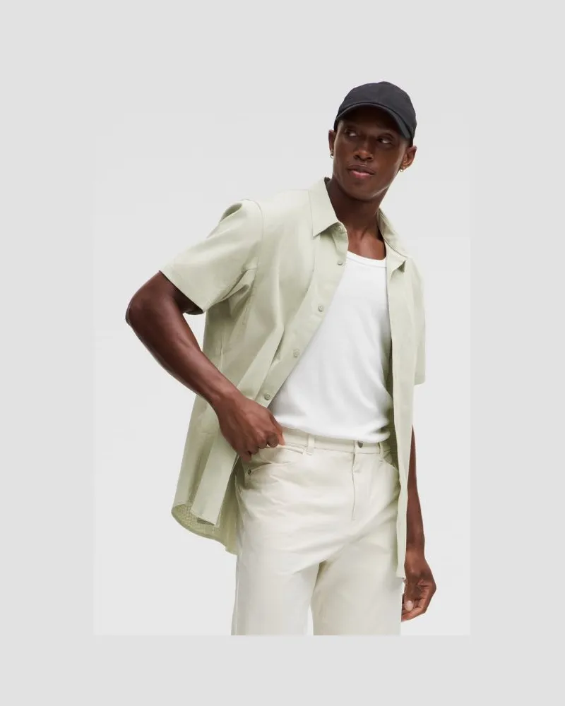 LULULEMON Airing Easy Kurzarm-Shirt für Männer – Größe in Fog Green Fog