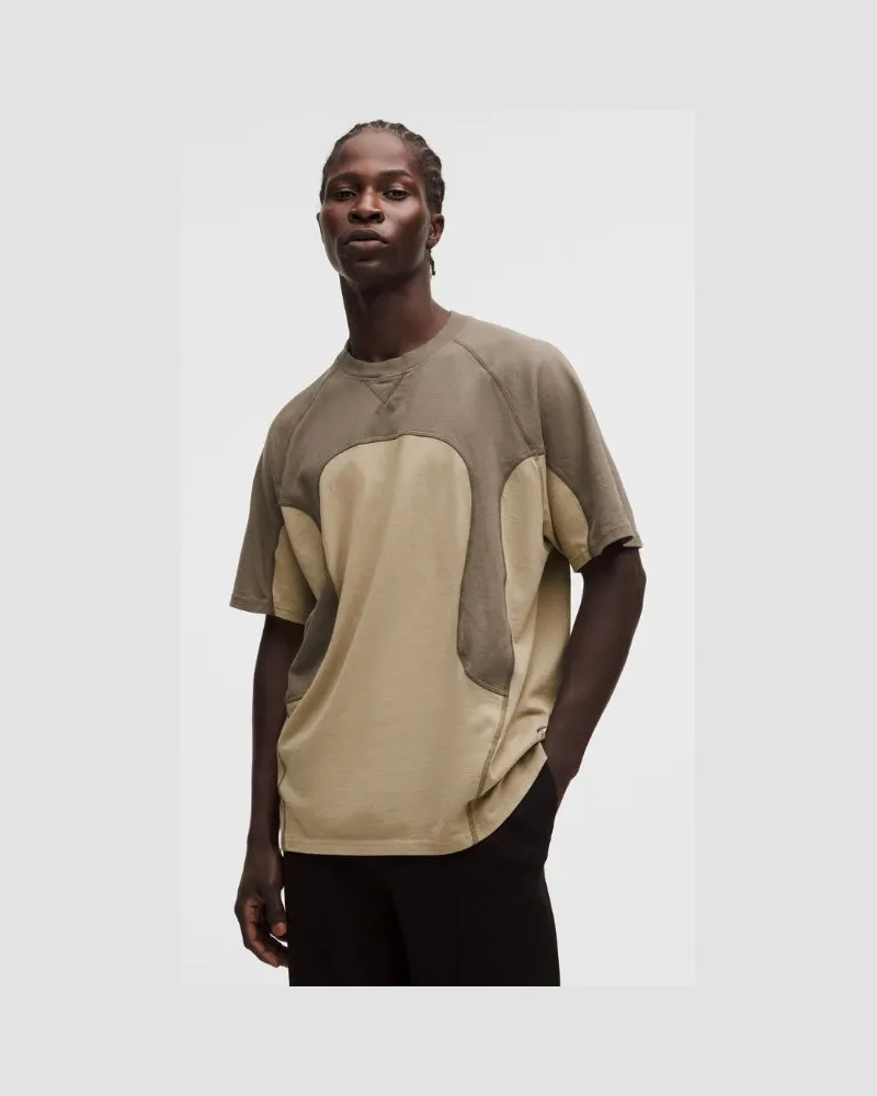 LULULEMON Oversized-T-Shirt aus Bio- SLNSH Kollektion für Männer – Größe in Nomad/Sheer Oak Nomad