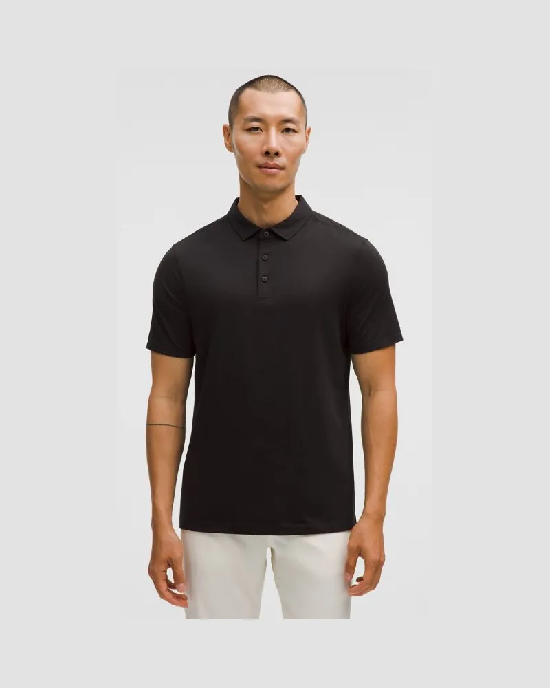 LULULEMON Evolution Kurzarm-Poloshirt für Männer – Größe in Black Black