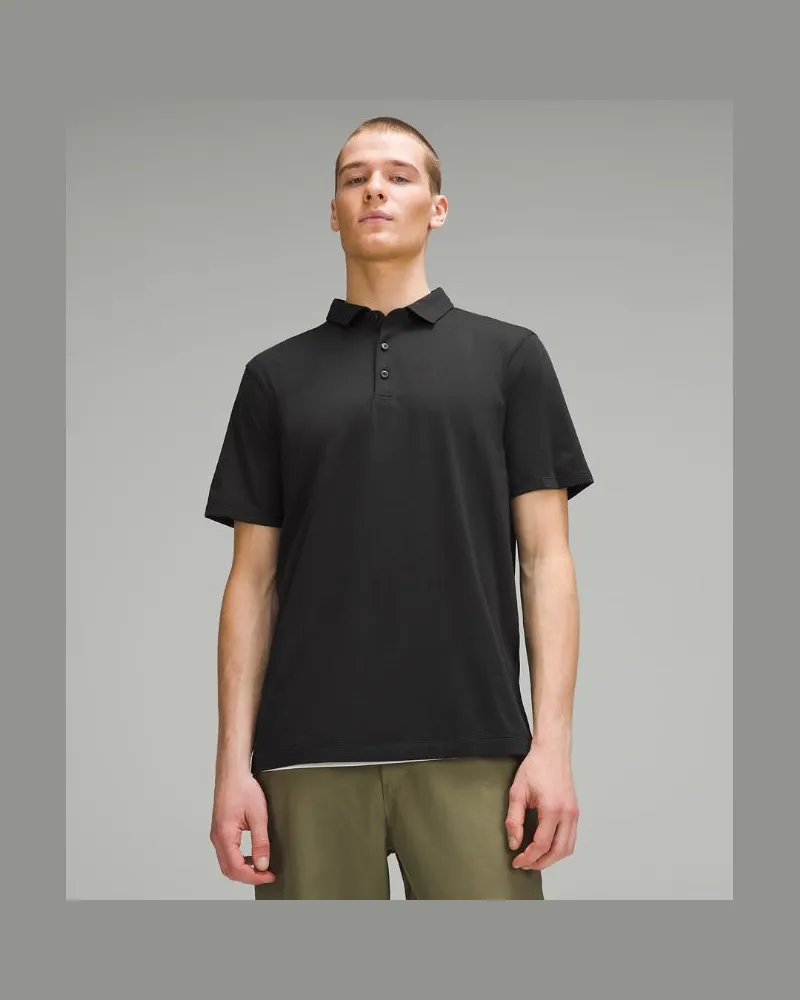 LULULEMON Evolution Kurzarm-Poloshirt für Männer – Größe in Black Black