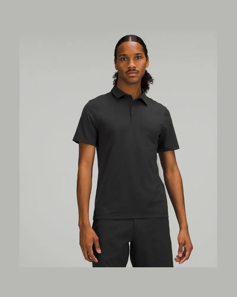 LULULEMON Evolution Kurzarm-Poloshirt für Männer – Größe in Black Black