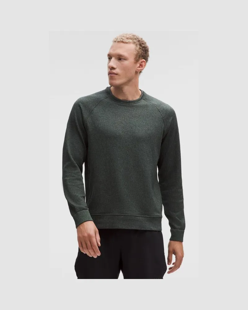 LULULEMON Engineered Warmth Langarmshirt mit Rundhalsausschnitt für Männer – Größe in Palm Deco/Black Palm