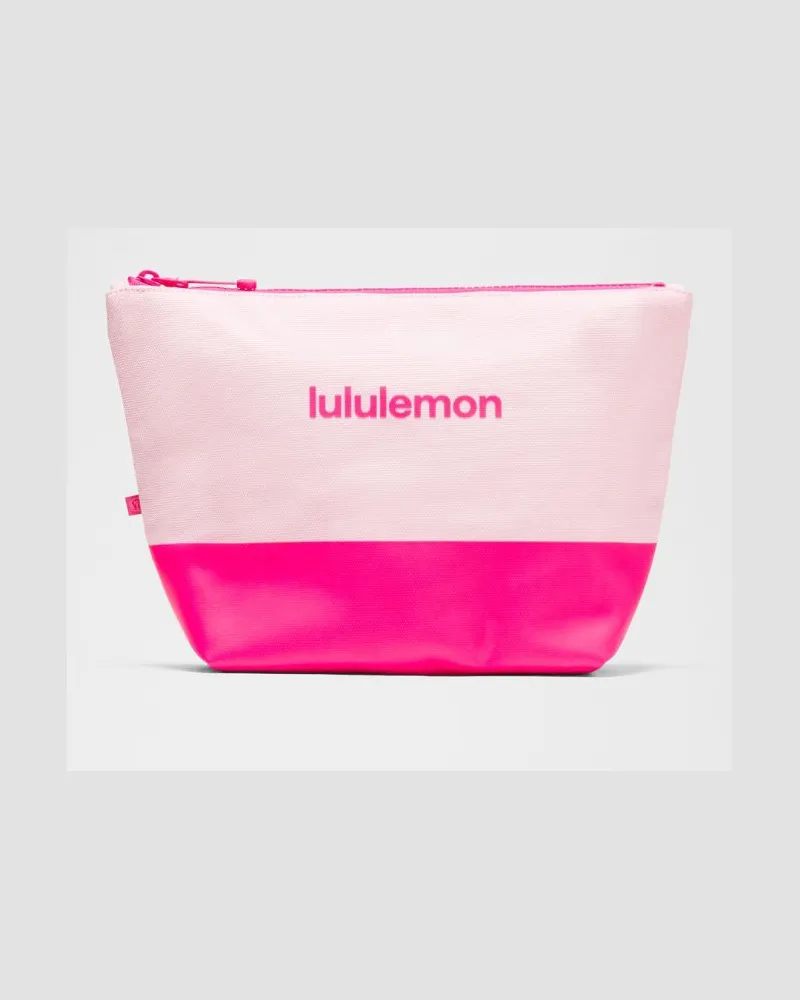 LULULEMON Canvas-Beutel Logo in Pink Pearl/Flamingo Fun Pink