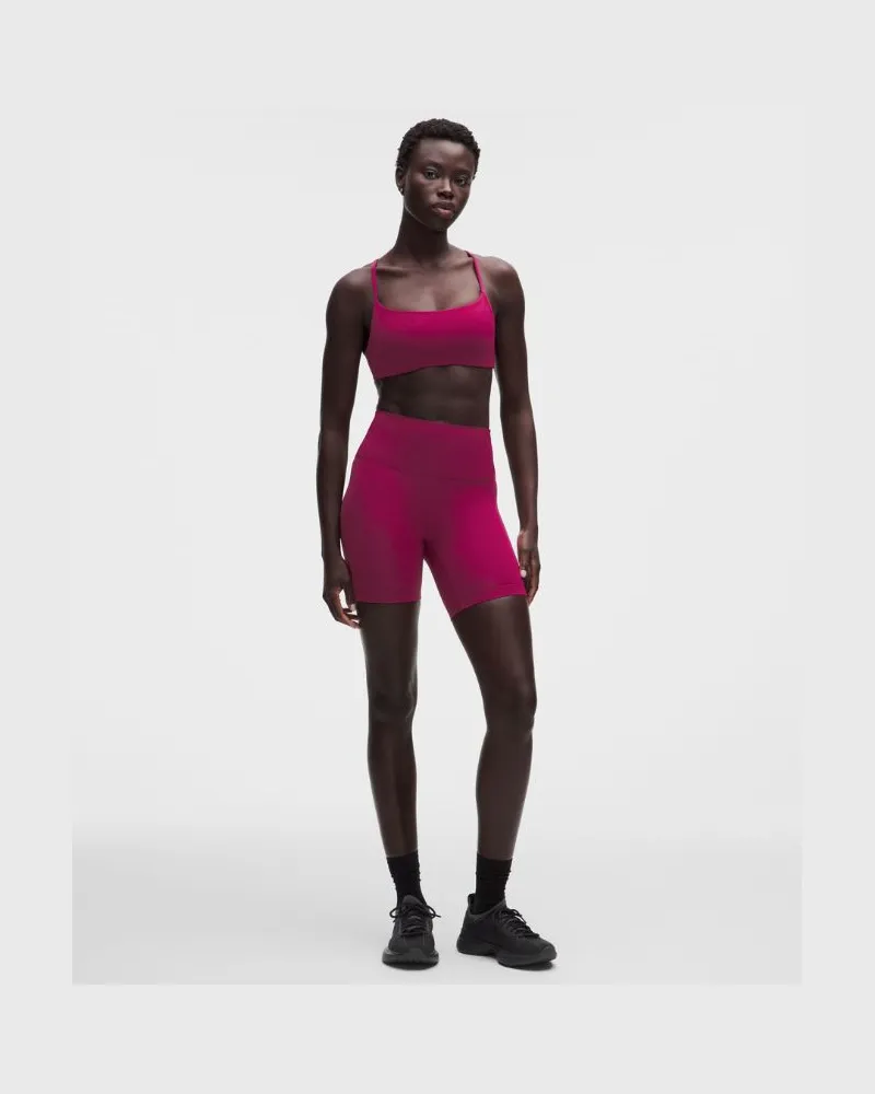 LULULEMON Wunder Train No Line Shorts mit hohem Bund für Frauen – 15 cm – Größe in Raspberry Rave Raspberry