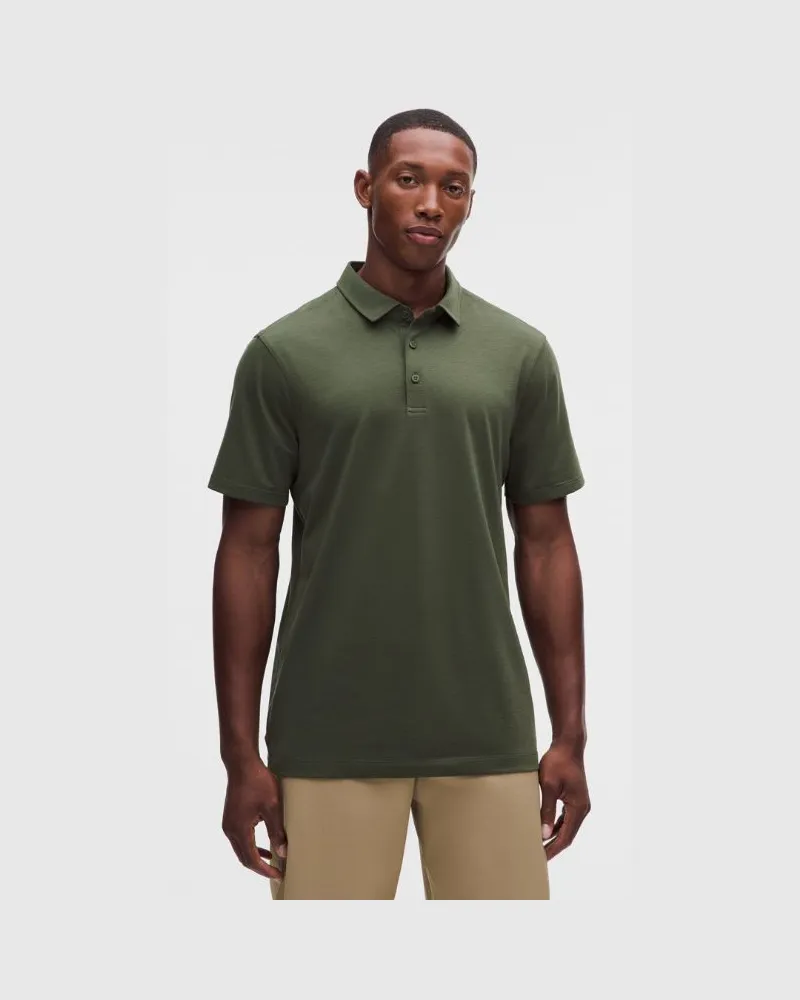 LULULEMON Evolution Kurzarm-Poloshirt für Männer – Größe in Sassy Sage Sassy
