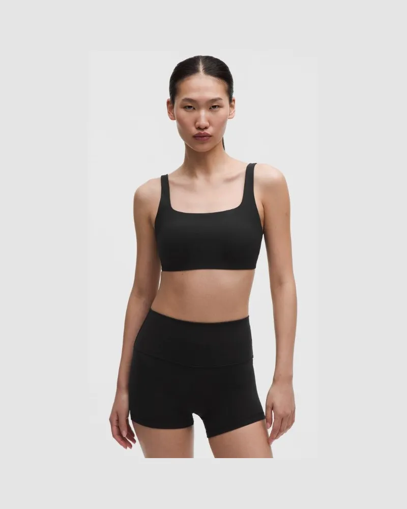 LULULEMON FlexyFlex Squareneck Yoga Bra Light Support, A-C Cups für Frauen – Größe in Black Black