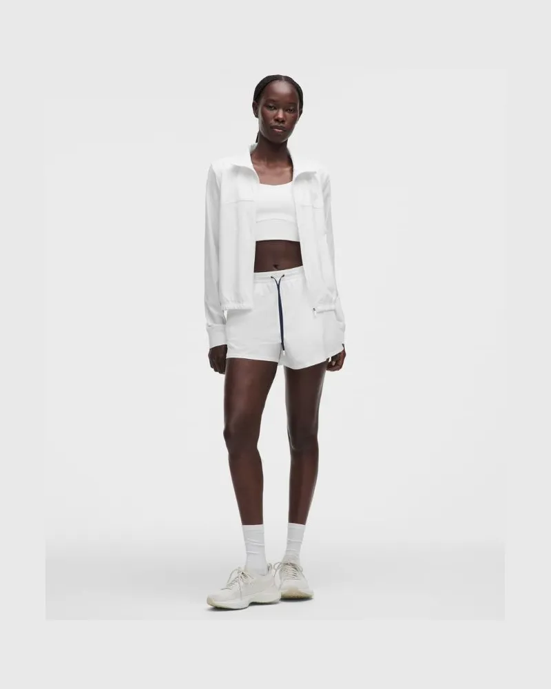 LULULEMON Leichte Shorts mit hohem Bund im Relaxed Fit Langer Liner für Frauen – 8 cm – Größe in White/Club Blue White