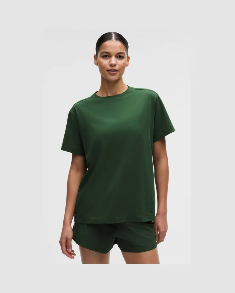 LULULEMON T-Shirt aus Bio- mit Rundhalsausschnitt für Frauen – Größe in Ivy Grove Ivy