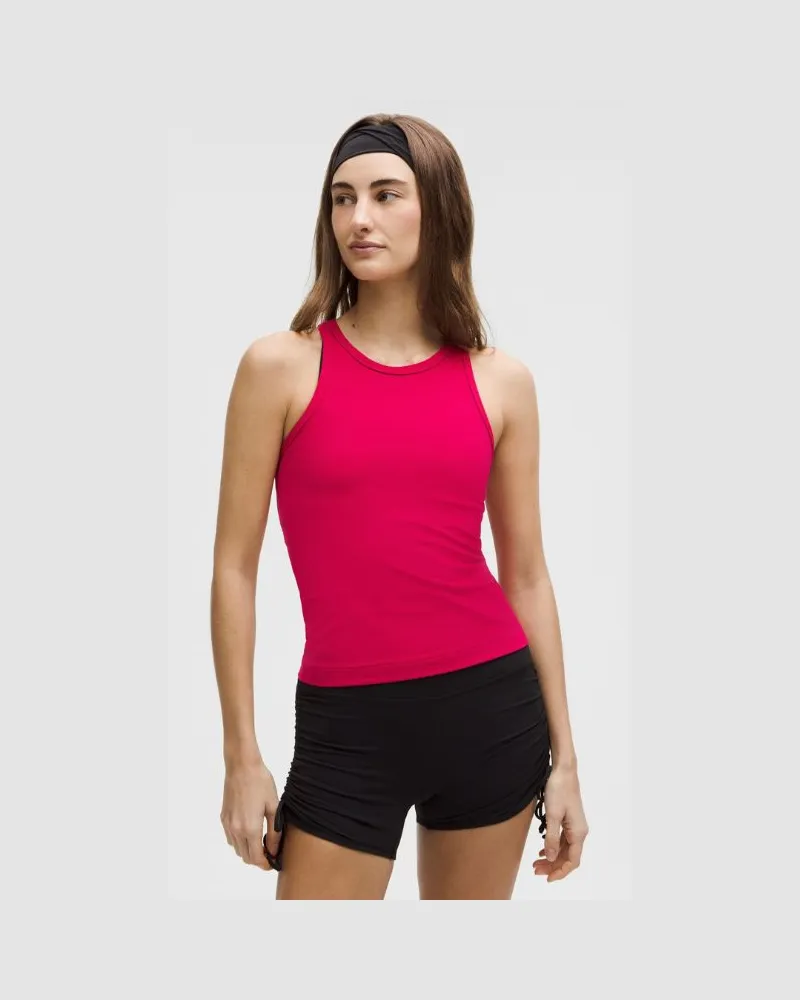 LULULEMON Align Racerback-Tanktop in Taillenlänge für Frauen – Größe in Pink Dragonfruit Pink