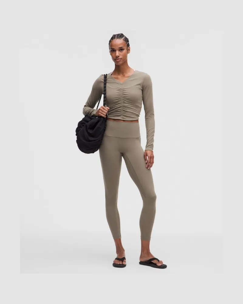 LULULEMON Align No Line Hose mit hohem Bund und Taschen für Frauen – 64 cm – Größe in Cypress Forest Cypress