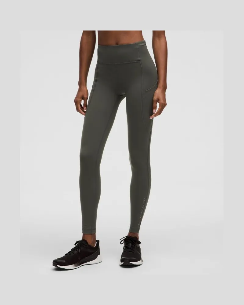 LULULEMON Swift Speed Leggings mit hohem Bund für Frauen – 71 cm – Größe in Slate Brown Slate
