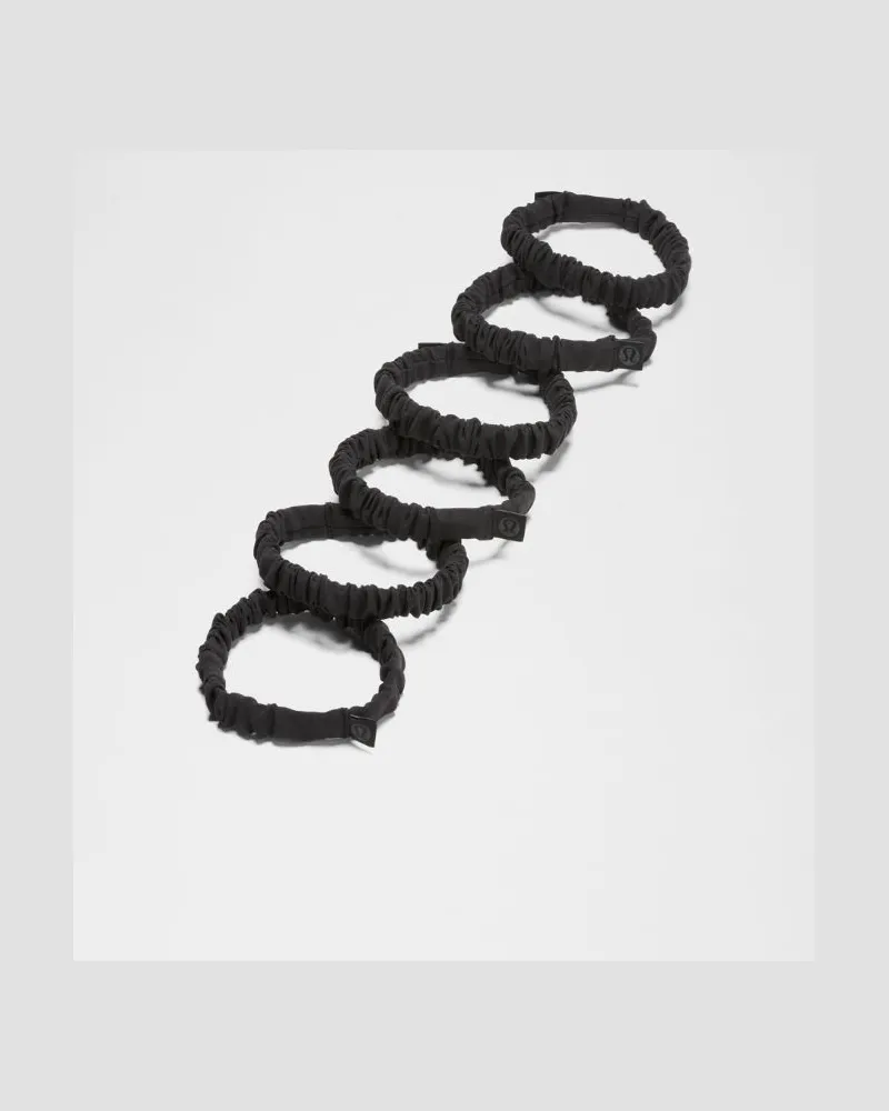 LULULEMON Skinny Scrunchies 6er-Pack in Black Black