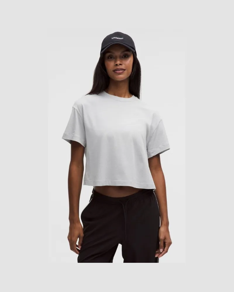 LULULEMON Softy Suedey Relaxed Short-Sleeve Shirt für Frauen – Größe in Crescent Moon/White Crescent