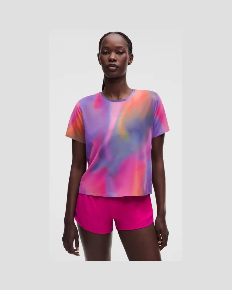 LULULEMON Fast and Free Kurzarmshirt für Frauen – Größe in Speed Glow Multi Speed