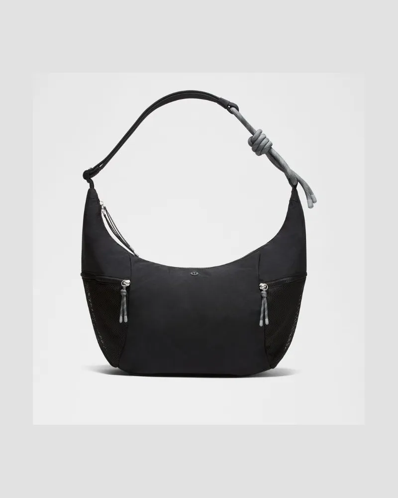LULULEMON Große, lässige Umhängetasche 13 l Paracord – Größe in Black/Onyx Grey/Feather Grey Black