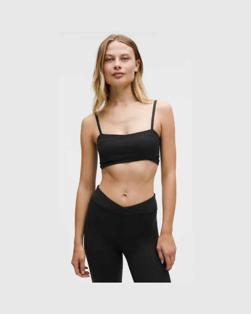LULULEMON Softy Suedey Wrap-Front Bra Light Support, B/C Cup für Frauen – Größe in Black Black