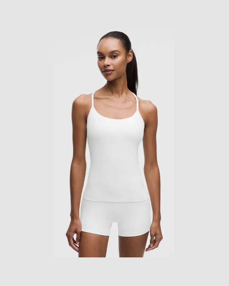 LULULEMON Flow Y-Tanktop Leichter Halt für B/C-Cups für Frauen – Größe in Weiß Weiß