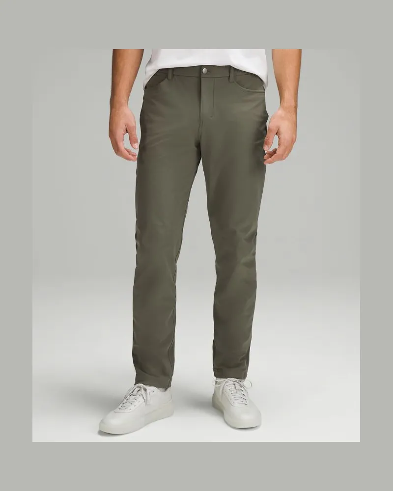 LULULEMON ABC Hose im Classic Fit mit 5 Taschen Warpstreme für Männer – 81 cm – Größe in Army Green Army
