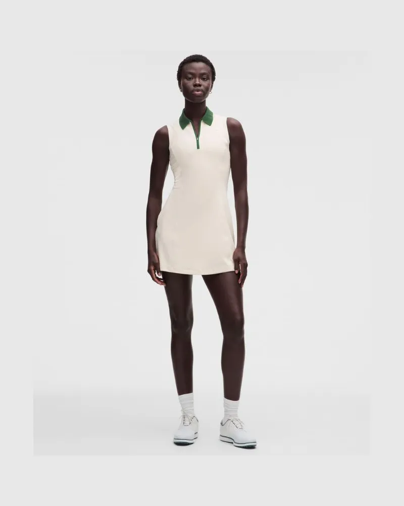 LULULEMON Ärmelloses Golf-Polokleid für Frauen – Größe in Light Ivory/Ivy Grove Light