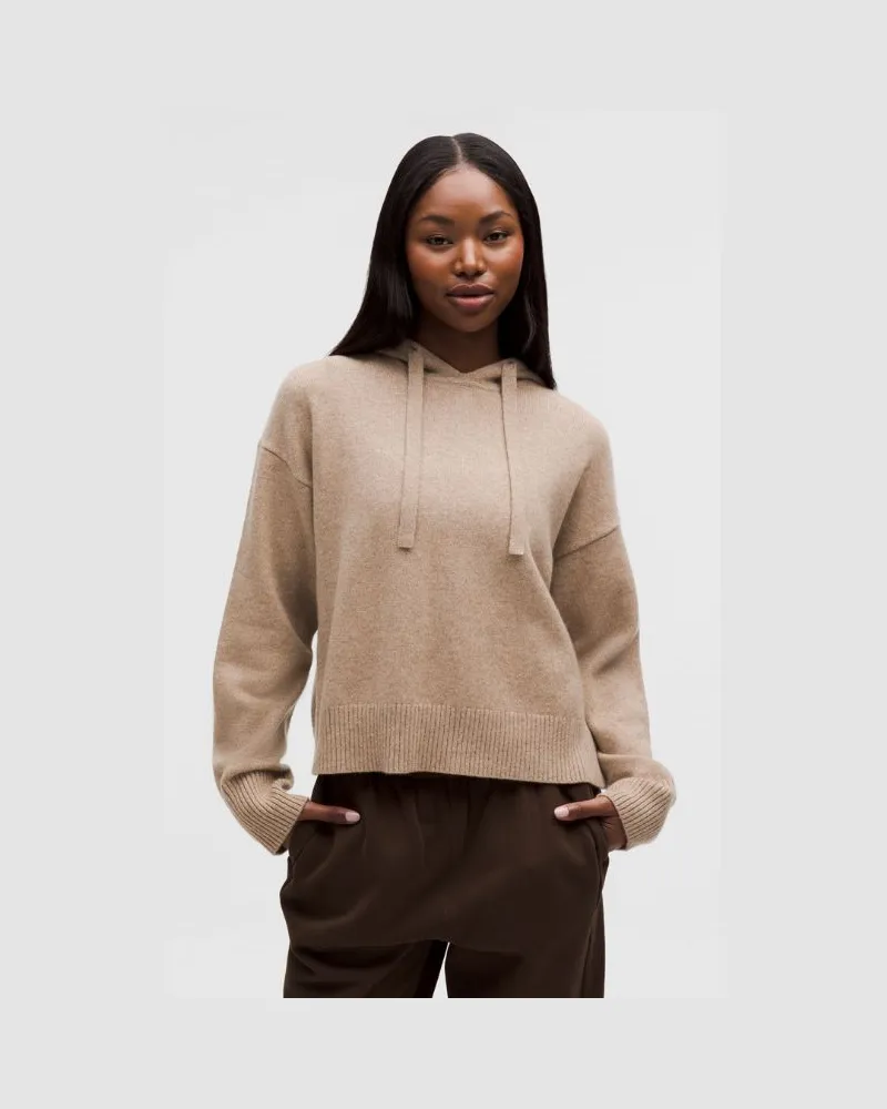 LULULEMON Kaschmirhoodie im Relaxed Fit für Frauen – Größe in Heathered Nutmeg Heathered