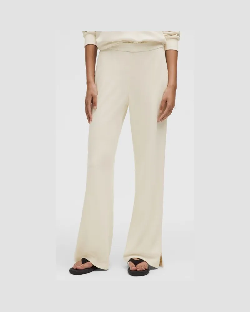 LULULEMON Softstreme Piqué-Hose mit hohem Bund und weitem Bein Normale Länge für Frauen – Größe in Light Ivory Light
