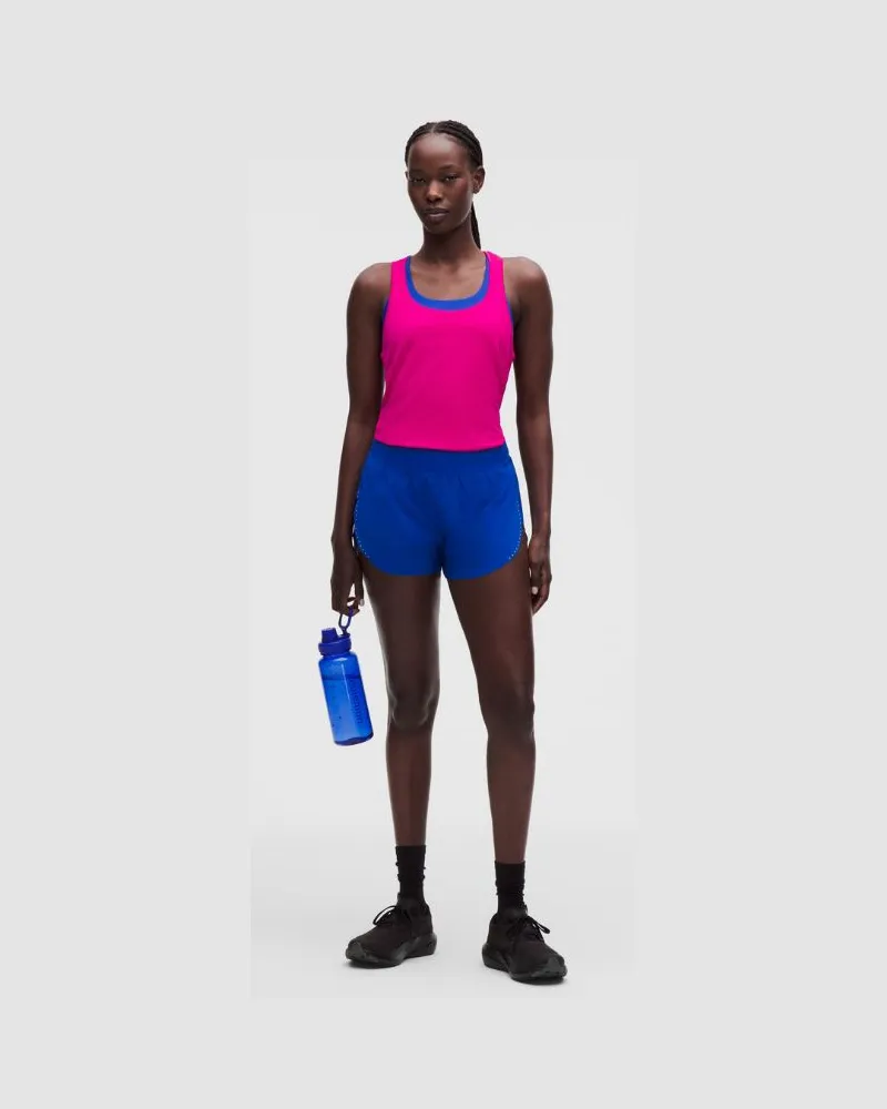 LULULEMON Fast and Free Shorts im Classic Fit mit Saumschlitz und hohem Bund für Frauen – 8 cm – Größe in Beach Ball Blue Beach
