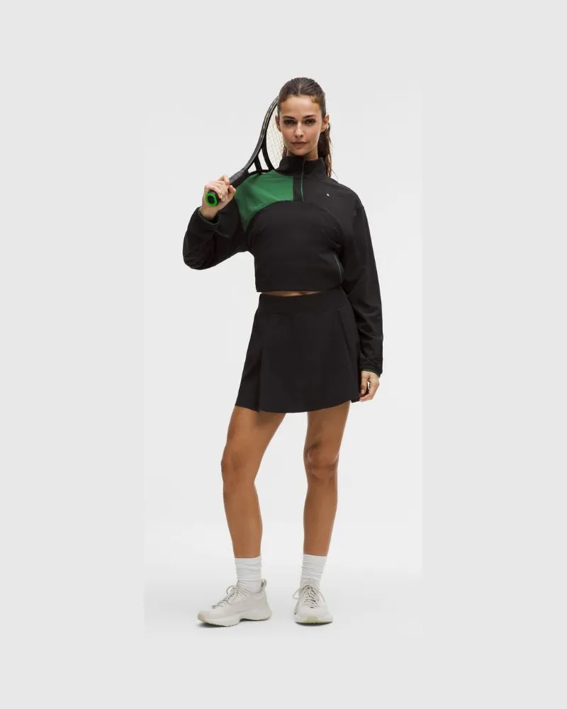 LULULEMON A-linienförmiger Tennisrock mit Seitenfalte für Frauen – Größe in Black Black