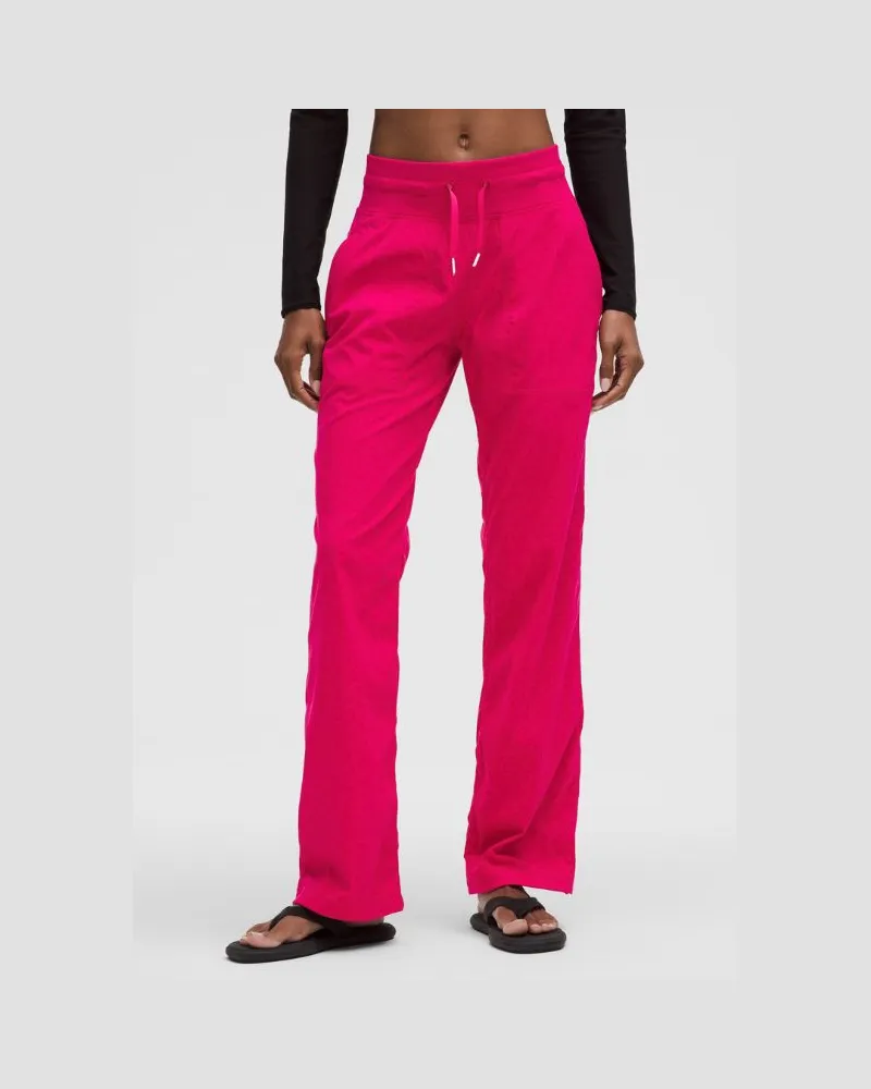 LULULEMON Dance Studio Hose mit mittelhohem Bund Volle Länge für Frauen – Größe in Pink Dragonfruit Pink