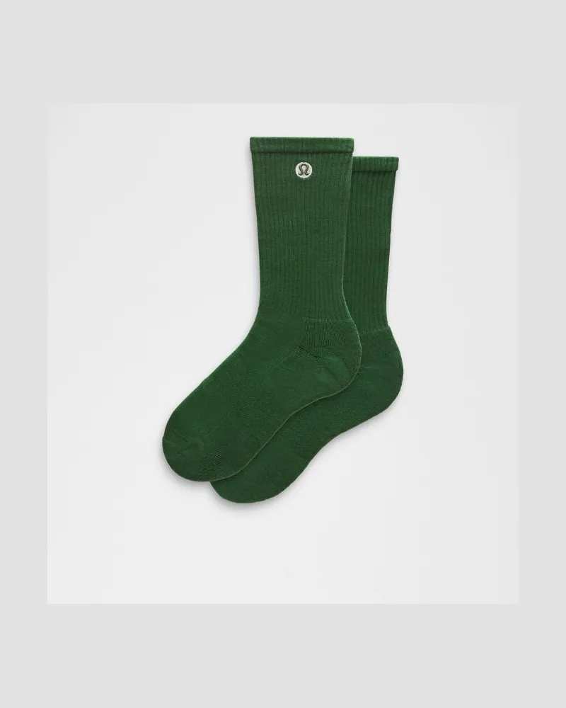 LULULEMON Daily Essential Crew-Socken Unisex – Größe XL in Ivy Grove Ivy