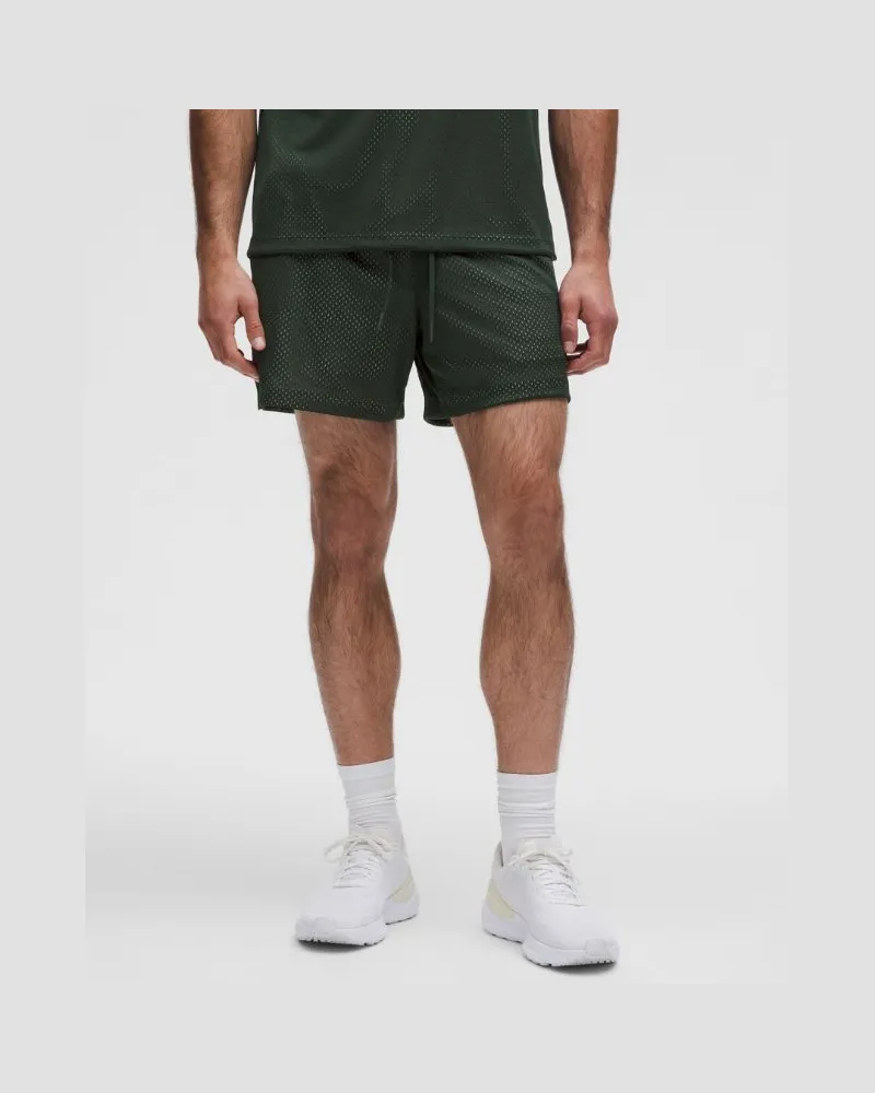 LULULEMON Shorts aus doppellagigem ohne Liner für Männer – 13 cm – Größe in Rainforest Green/Vapor Rainforest