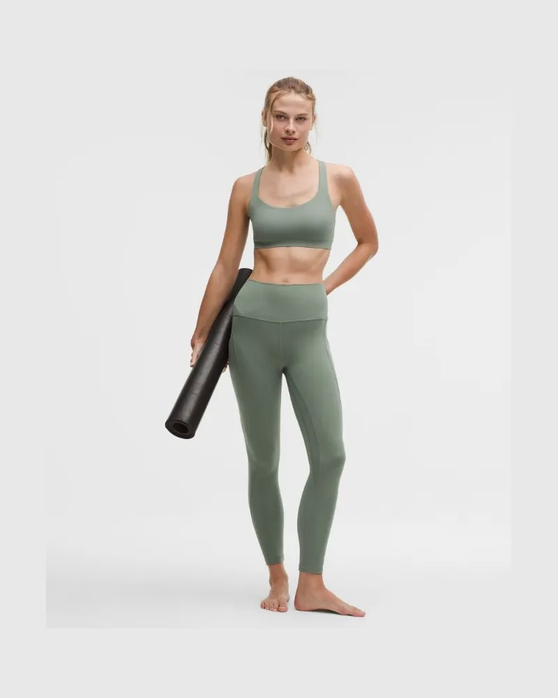 LULULEMON Align Hose mit hohem Bund und Taschen für Frauen – 64 cm – Größe in Willow Leaf Willow