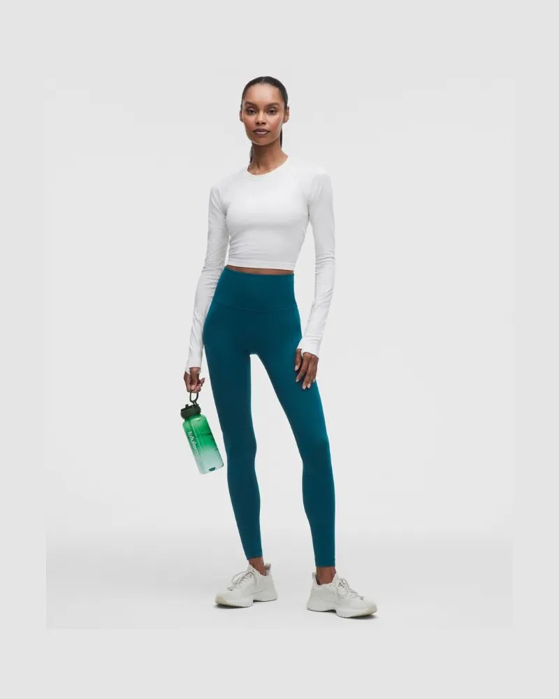 LULULEMON Wunder Train No Line Leggings mit hohem Bund für Frauen – 71 cm – Größe in Remixed Marine Remixed